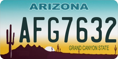 AZ license plate AFG7632