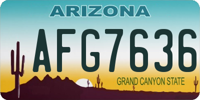 AZ license plate AFG7636