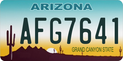 AZ license plate AFG7641