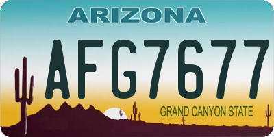 AZ license plate AFG7677