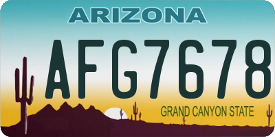 AZ license plate AFG7678