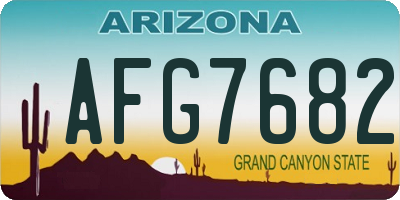 AZ license plate AFG7682