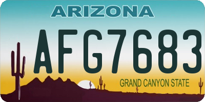 AZ license plate AFG7683