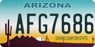AZ license plate AFG7686
