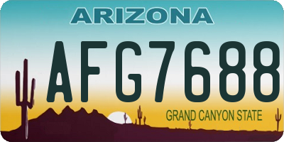 AZ license plate AFG7688