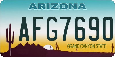 AZ license plate AFG7690