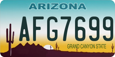 AZ license plate AFG7699