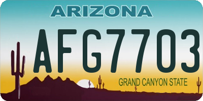 AZ license plate AFG7703