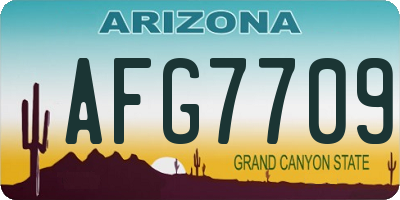 AZ license plate AFG7709