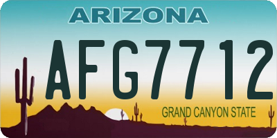 AZ license plate AFG7712