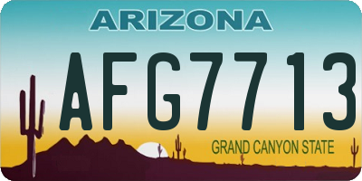 AZ license plate AFG7713