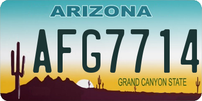 AZ license plate AFG7714