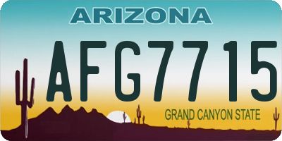 AZ license plate AFG7715