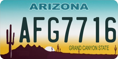 AZ license plate AFG7716