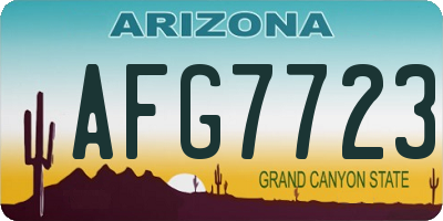 AZ license plate AFG7723