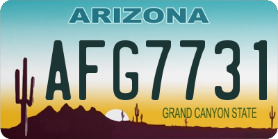 AZ license plate AFG7731