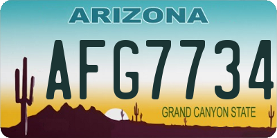 AZ license plate AFG7734