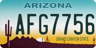 AZ license plate AFG7756