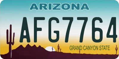 AZ license plate AFG7764