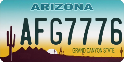 AZ license plate AFG7776