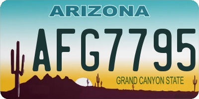 AZ license plate AFG7795