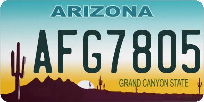 AZ license plate AFG7805