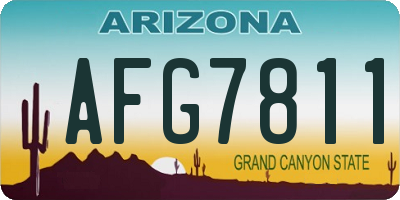 AZ license plate AFG7811
