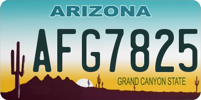 AZ license plate AFG7825