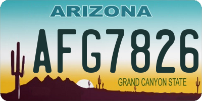AZ license plate AFG7826