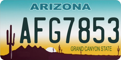 AZ license plate AFG7853