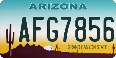 AZ license plate AFG7856