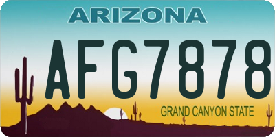 AZ license plate AFG7878