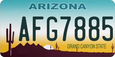 AZ license plate AFG7885