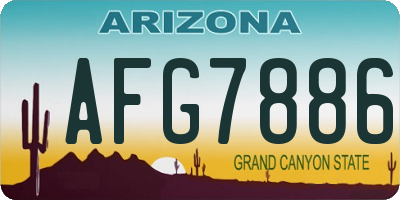 AZ license plate AFG7886