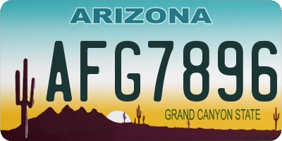 AZ license plate AFG7896