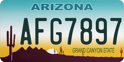 AZ license plate AFG7897