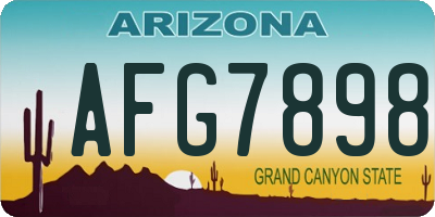 AZ license plate AFG7898