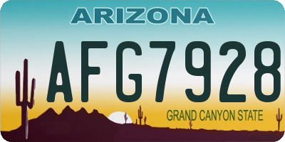 AZ license plate AFG7928