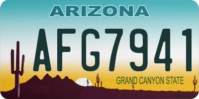 AZ license plate AFG7941