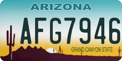 AZ license plate AFG7946