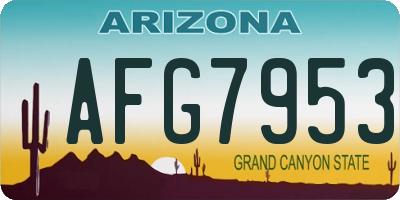 AZ license plate AFG7953