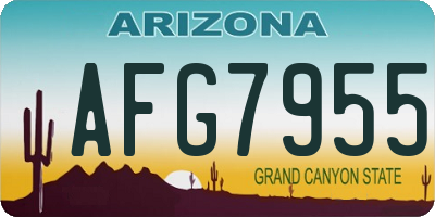 AZ license plate AFG7955