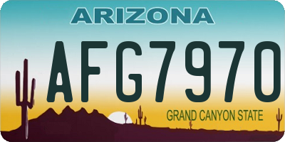 AZ license plate AFG7970