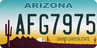AZ license plate AFG7975