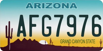 AZ license plate AFG7976