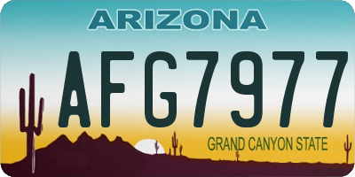 AZ license plate AFG7977
