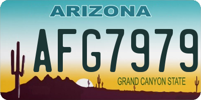AZ license plate AFG7979