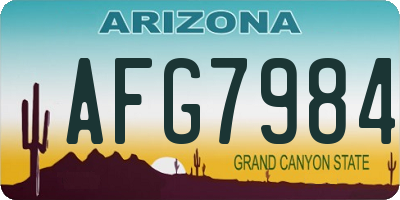 AZ license plate AFG7984