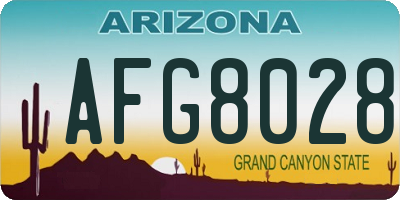 AZ license plate AFG8028