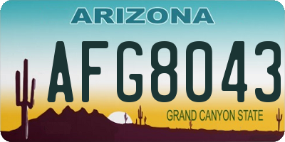 AZ license plate AFG8043
